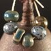 Handmade stoneware ceramic beads Blue & Green II (6)