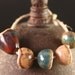 Handmade stoneware ceramic bead caps/cones Orphans (5)