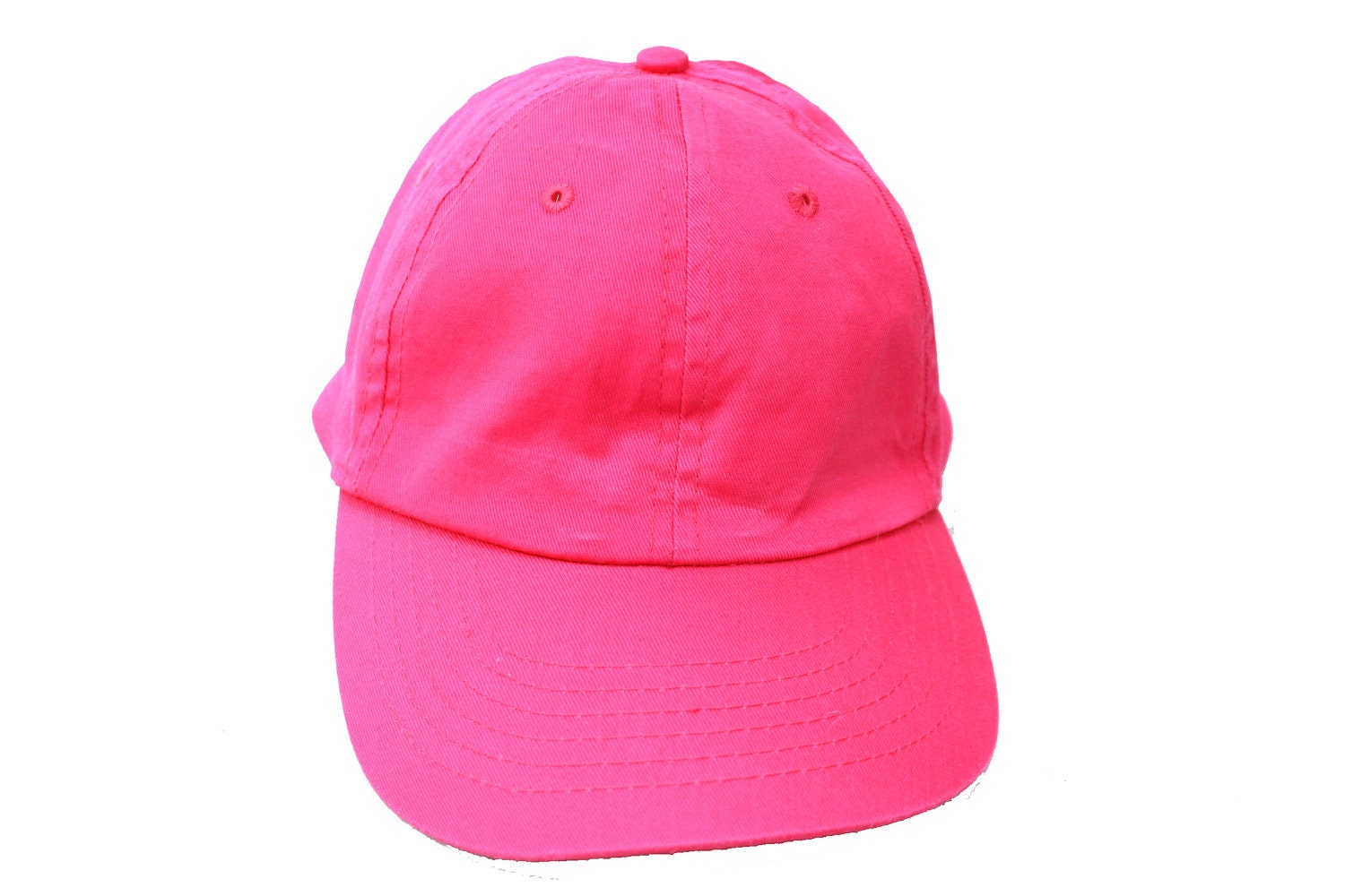 Vintage 80's 90's Neon Pink Baseball Trucker Cap Hat