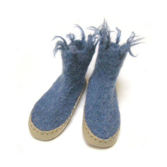 mukluks wool slipper socks with leather sole