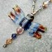 WINTER DRAGONFLY HelensHarvest Lampwork Glass Bead Pendant Handmade Beaded Necklace