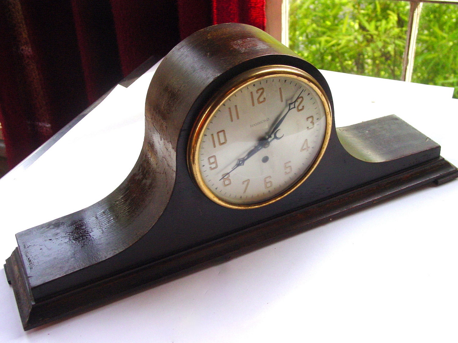 Vintage Wood Mantel Clock for Repair by GoodlookinVintage on Etsy