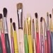 small paintbrush lot no.1 watercolor brushes used various sizes