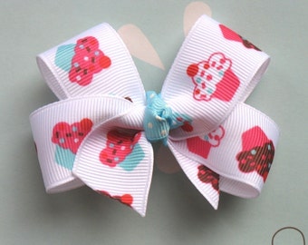 LiliBug Birthday Celebration Cupcake Hair Bow