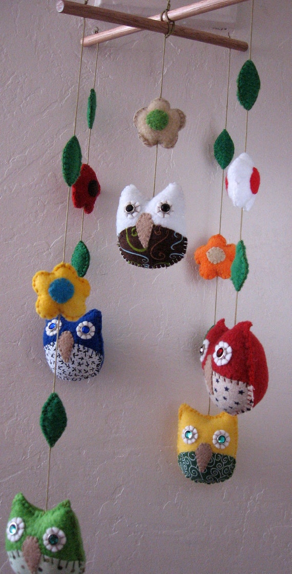 Owl Mobile READY TO SHIP by EvelynX on Etsy