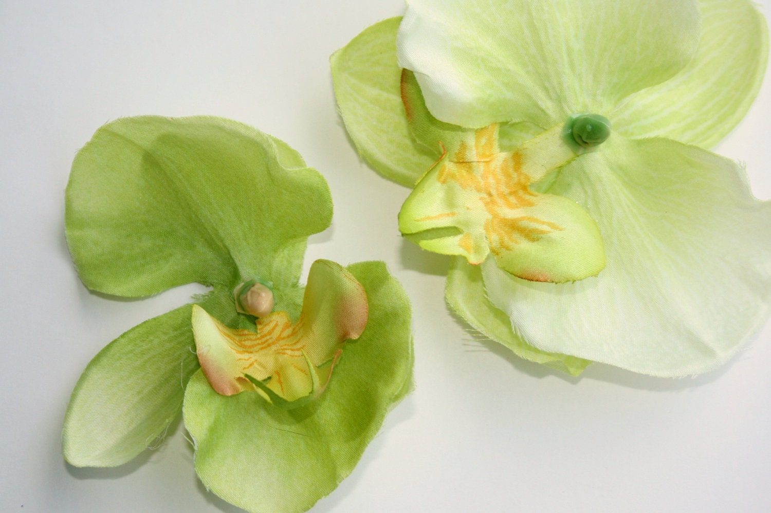 CLEARANCE was 2.25 Lime Orchid Large Silk Orchid In Lime