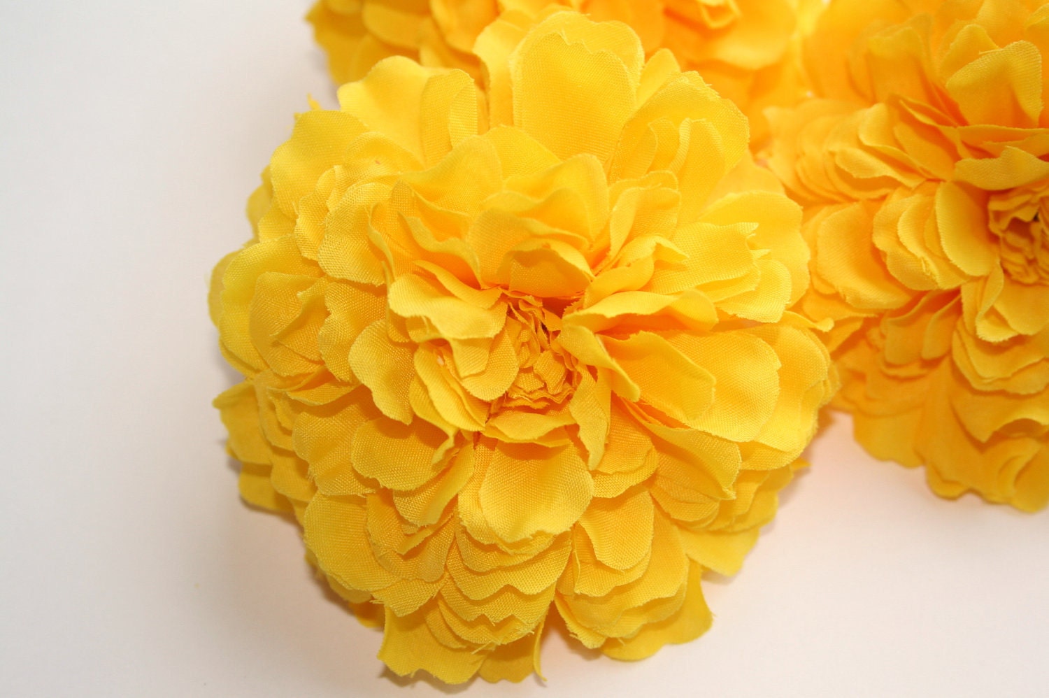 Large Yellow Marigold... 3.5 inches Artificial flowers