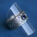Ring in Silver - Celtic Texture with Sapphire - Made to Order