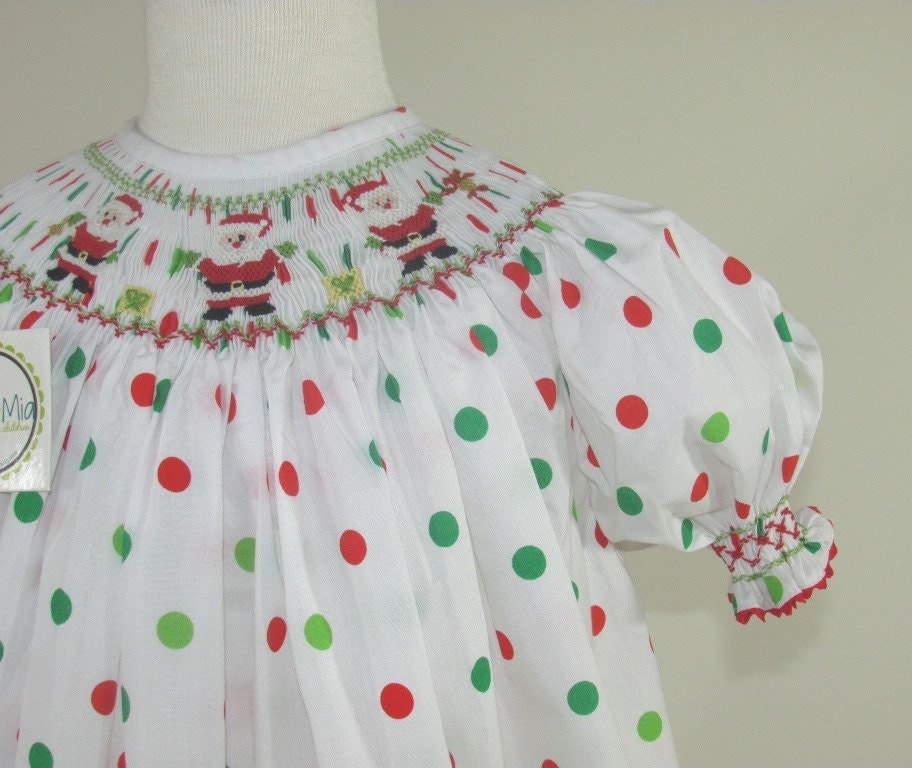 Christmas Smocked Dress 