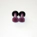 10g Purple Glass Plugs Body Jewelry 10 Gauge 2.5mm Piercing grey