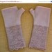 Fingerless Gloves, Mittens, Lavender, Lace, Fleece,