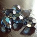 Czech Glass Sapphire Celsian 6x10mm Teardrop Briolette : LAST 4 pc