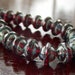 Ruby Picasso Czech Glass Bead 8x10mm Flying Saucer Bead : LAST 6