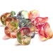 Three Petal Czech Glass Bead 10x12mm Fruit Salad Mix : 12 pc Flower Mix