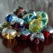 Picasso Mix Czech Glass Bead 9x6mm Faceted Rondelle : 12 pc Gemstone Donut