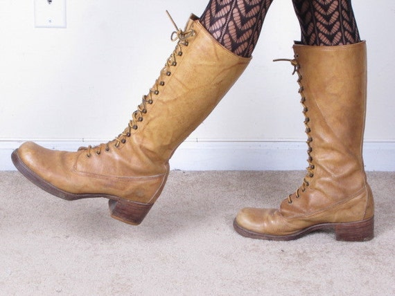 lace up frye boots vintage