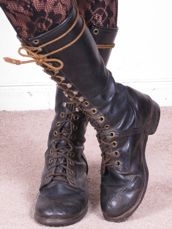 Women Lace Up Combat Boots - Yu Boots