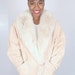 VINTAGE 80s J. PERCY FOR MARVIN RICHARDS ARTIC FOX AND LEATHER FUR COAT JACKET MED LG