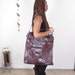 Vintage 70s Huge Oversized Leather Carry-On Cross Body Purse Bag