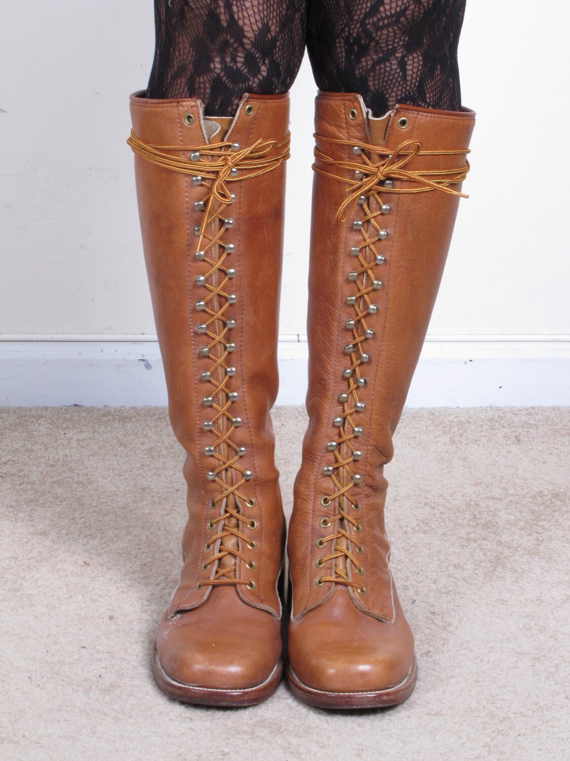 lace up frye boots vintage
