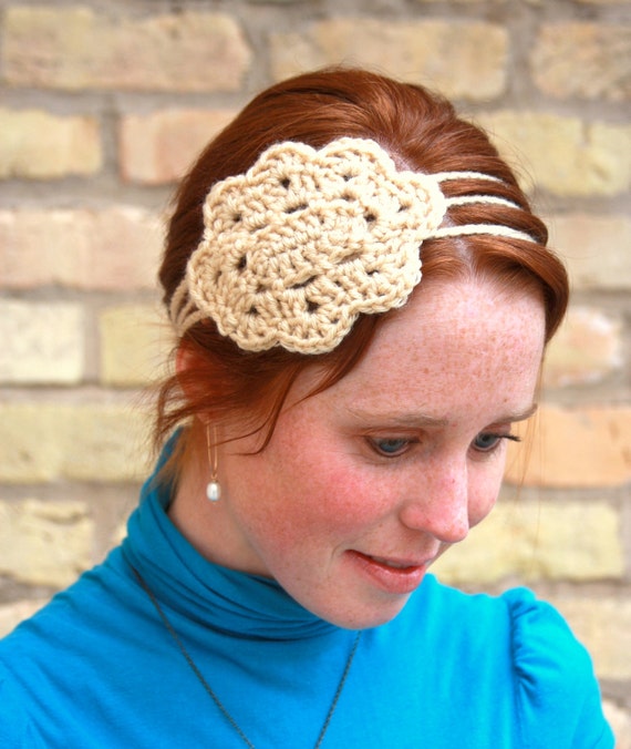 Items similar to PDF crochet doily headband pattern on Etsy