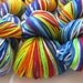 Self striping rainbow and clouds superwash wool worsted weight in stock ready to ship