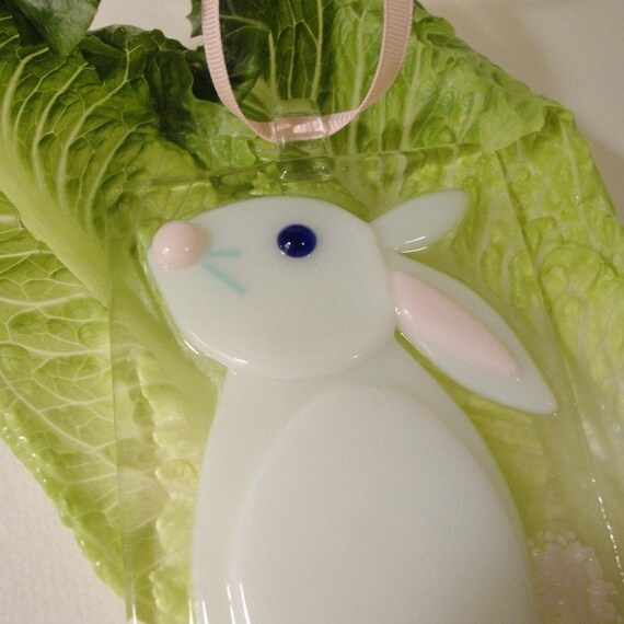 Bunny Rabbit Ornament Fused Glass Suncatcher