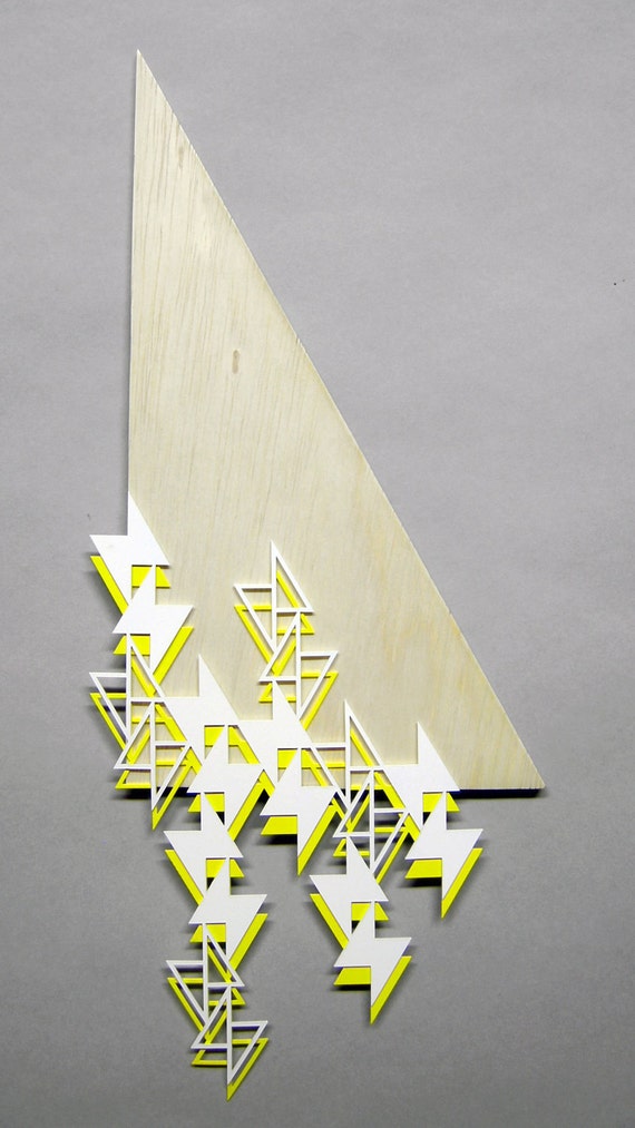 Items similar to Medium Falling Right Triangles Wall Hanging on Etsy
