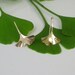 Ginkgo Leaf Earrings, Gold Filled, Tiny, 122gf