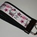 Mini Key Fob ribbon / fabric on heavy cotton webbing