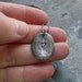 Fingerprint Necklace Fine Silver with Heart in Middle - 1 Charm on Box Chain