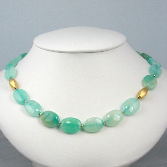 Hemimorphite Necklace Translucent Turquoise Aqua