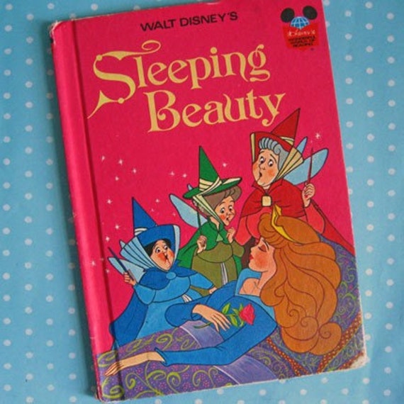 1974 Vintage Childrens Book Walt Disney Sleeping Beauty