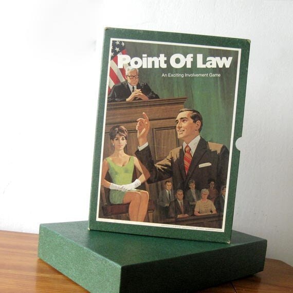 Vintage Point of Law Board game Bookshelf edition by ModandMint