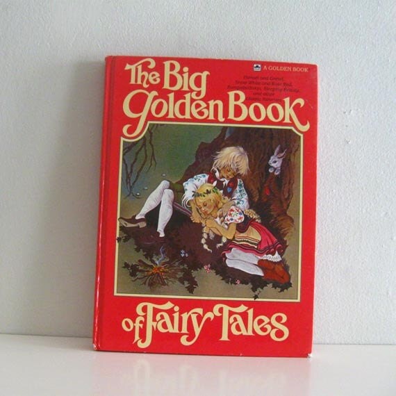 Vintage Childrens Big Golden Book of Fairy Tales