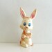 Tall Vintage Squeaky Rubber Toy Bunny Rabbit Jugasa