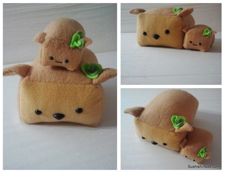Lil' Tofu Pup Sushi Plush Dog by Cornstarch on Etsy