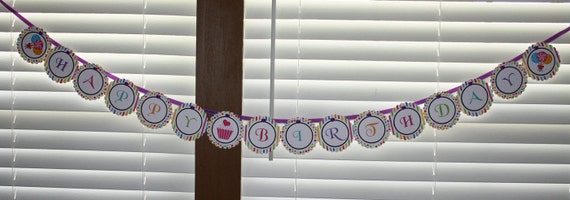Sweet Shoppe Candy Shop Candyland Birthday Party Banner - Any color or theme, girl or boy Il_570xn