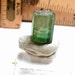 Unterminated Tabular Leaf Green to Teal TOURMALINE Crystal, 4 grams