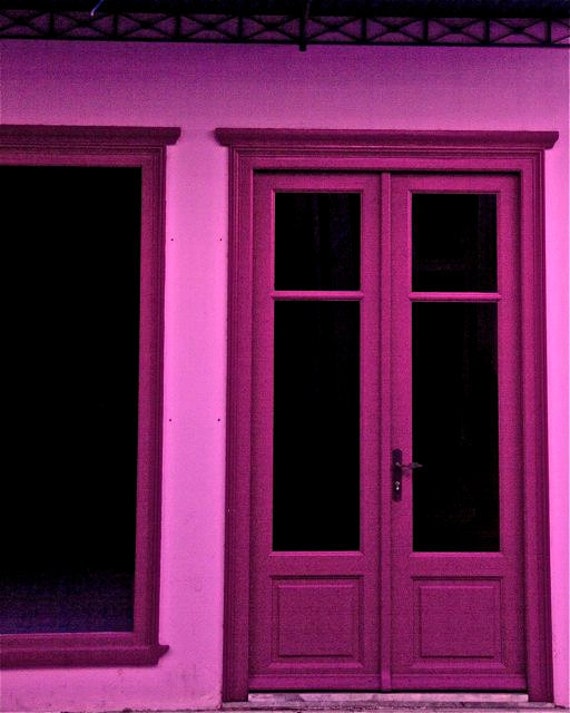 photograph-magenta-fuschia-hot-pink-window-door-wall-decor