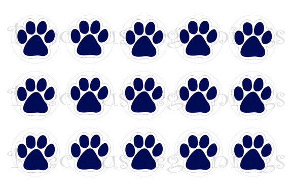 Items Similar To Paw Print School Mascot You Choose Color Assortment Of