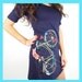 Bicycle Dress American Apparel Navy Cycling Fish S M L XL
