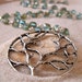 Tree of Life Pendant with Aqua Glass Bead Necklace