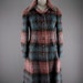 1960s mohair plaid coat / Vintage wool coat / Fuzzy 60s coat