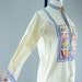Sweet cotton mexican blouse size medium embroidered birds flowers boho hippie top