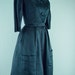 1950s black satin dress Vintage party dress Size small Strapless 50s dress strapless 2 piece