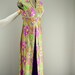 1960s pant suit / 60s maxi dress / Psychedelic 60s set