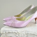1950s lilac pumps Vintage 50s heels Mad Men shoes purple Size 7 1/2 8 Mr Thom kitten pastel