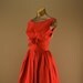 Late 1950s Lorrie Deb Party dress Raspberry 50s vintage bridesmaid full length formal Mad Men