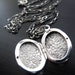 Sterling Silver Engraved Oval Locket Pendant on 2 Chains
